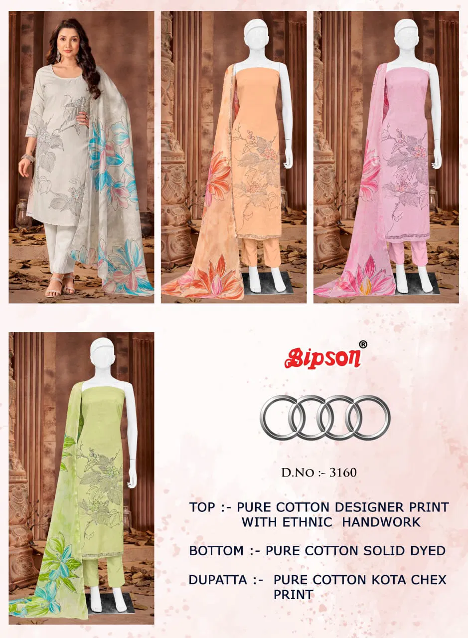 Audi 3160 By Bipson Cotton Printed Surat Dress Material Wholesale Market